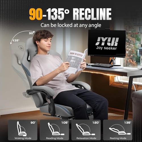 Coal-Black Gaming Chair with Foot Rest K481