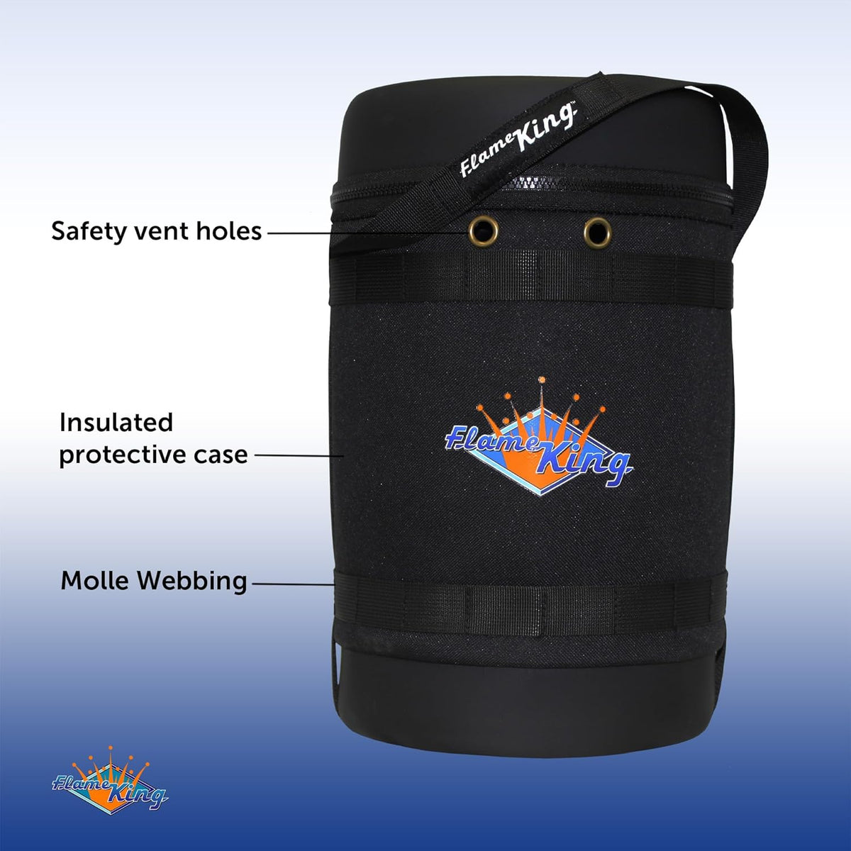 Black Insulated Protective Carry Case for 5LB Propane Tank O814603