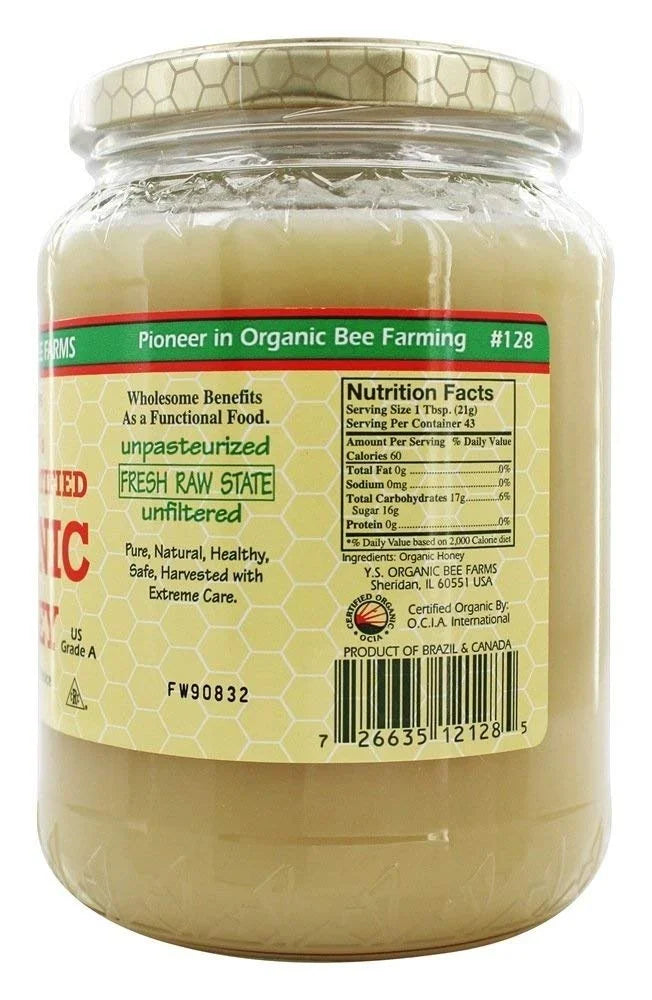 32oz Pack of 2 Raw Organic Honey R390