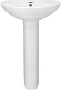 White Pedestal Sink Top and Leg with Center Hole P434917