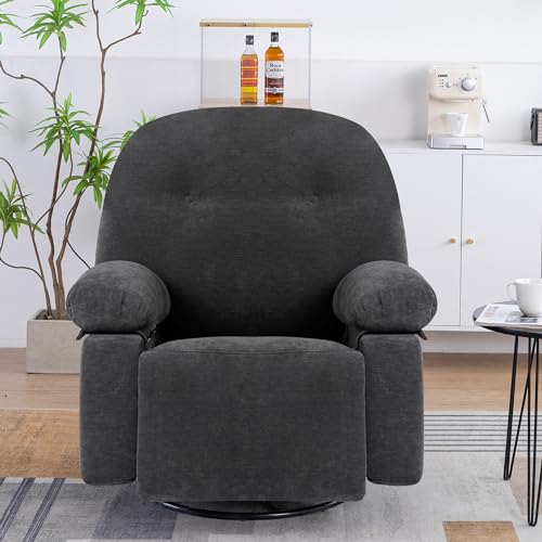 Oversized Manual Swivel Rocker Recliner Chair with Heat and USB R13008