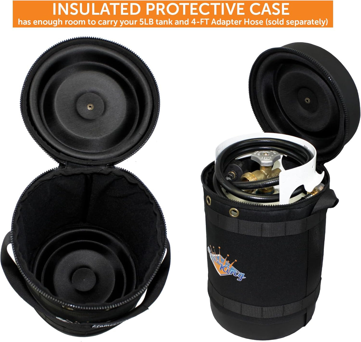 Black Insulated Protective Carry Case for 5LB Propane Tank O814603