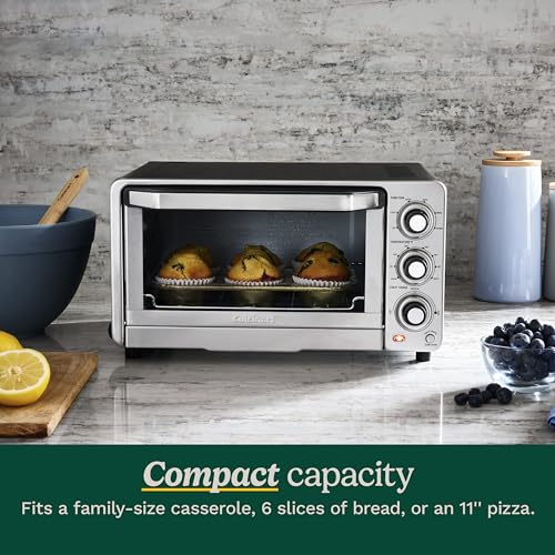 Brushed Stainless and Black Toaster Oven Broiler D8795