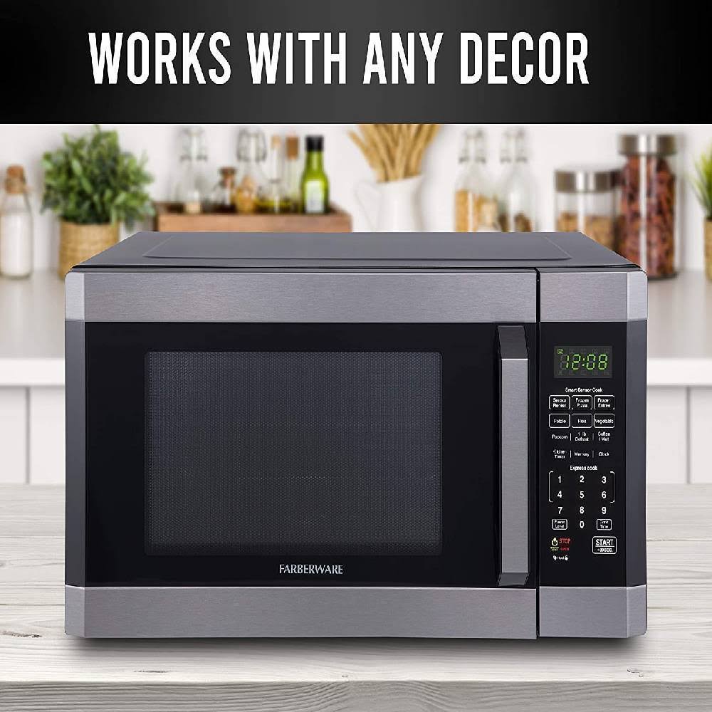 1.2 Cu. ft. 1100-Watt Stainless Steel/Black Microwave Oven W4287