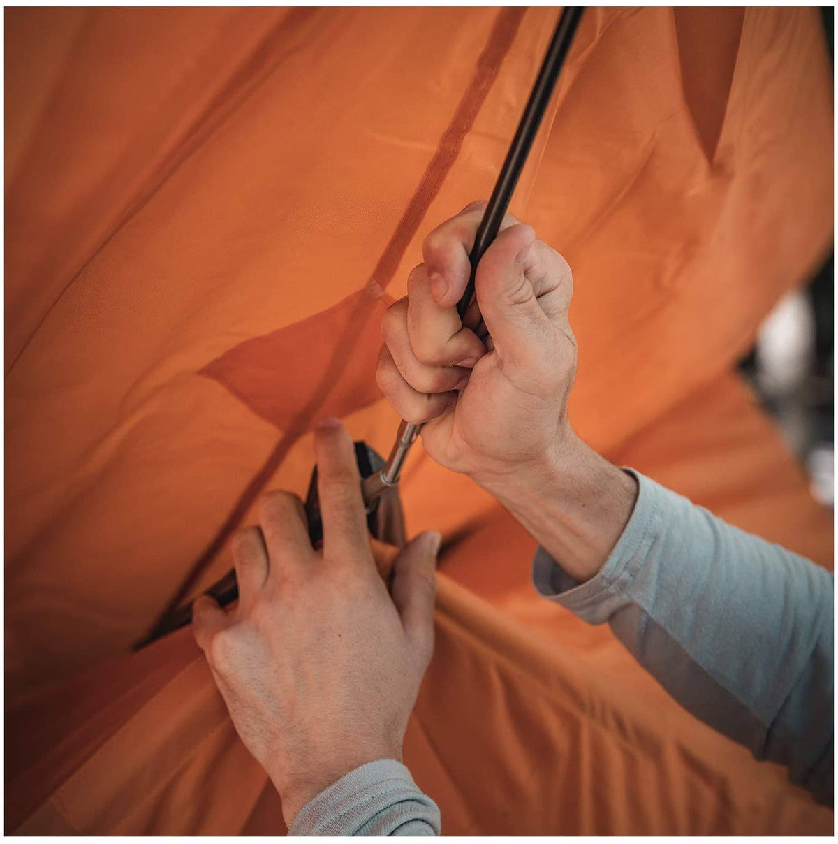 Orange 8 Person Pop Up Camping Hub Tent with Screen Room E678