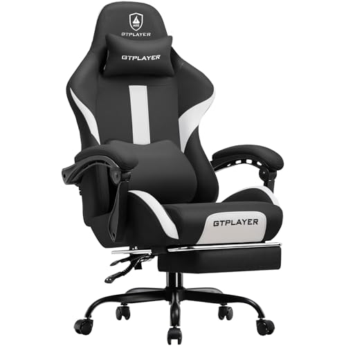 Coal-Black Gaming Chair with Foot Rest K481