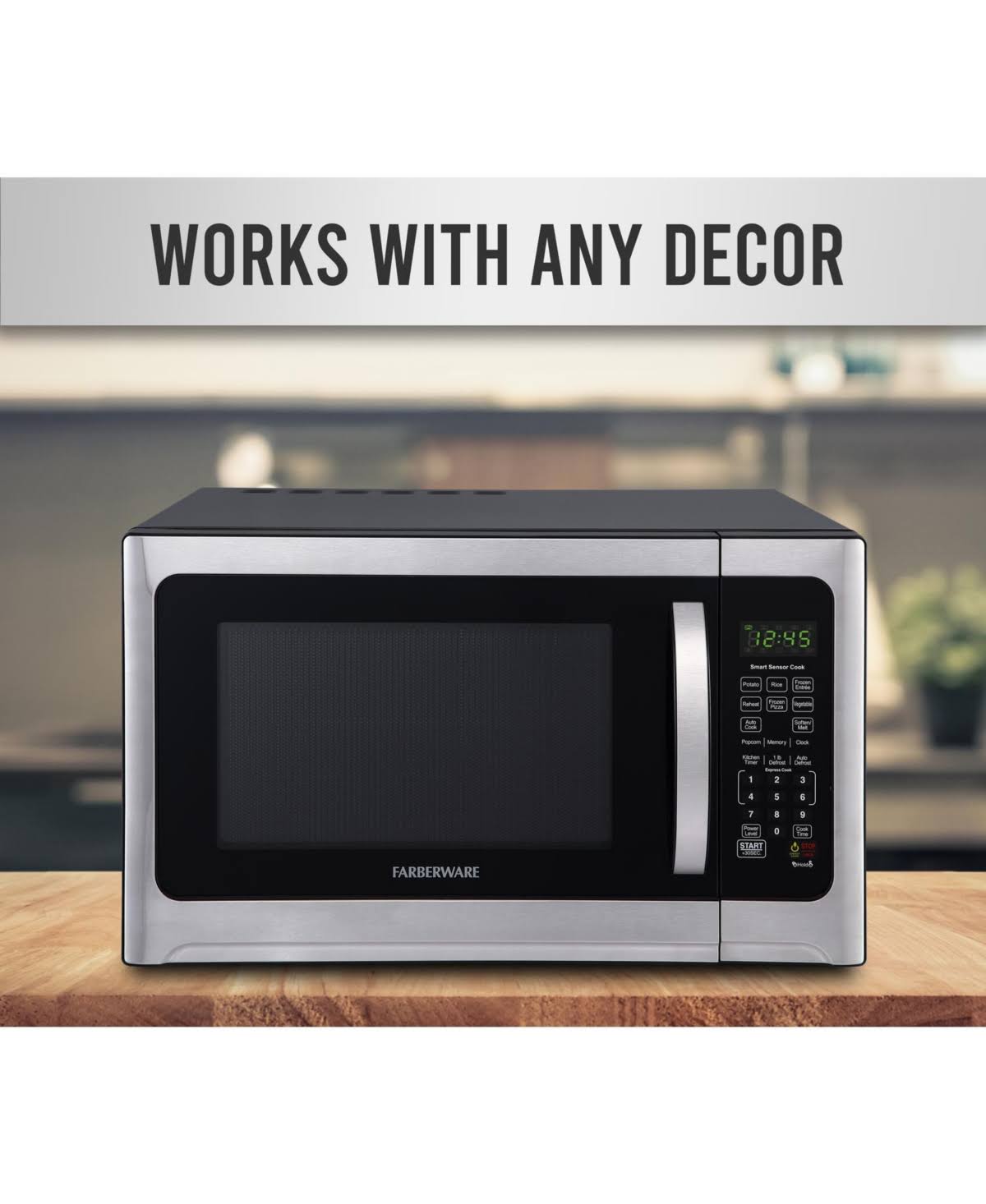 1.2 Cu. ft. 1100-Watt Stainless Steel/Black Microwave Oven W4287