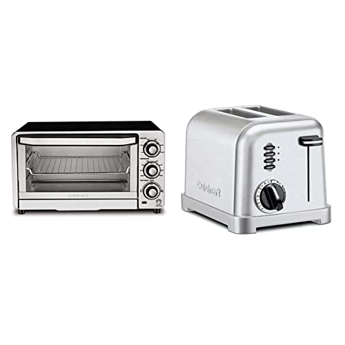 Brushed Stainless and Black Toaster Oven Broiler D8795