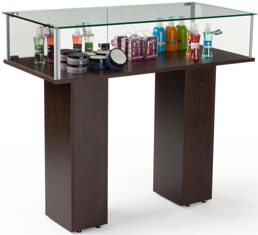 Display Case with Tempered Glass Panels and Hinged Doors A898