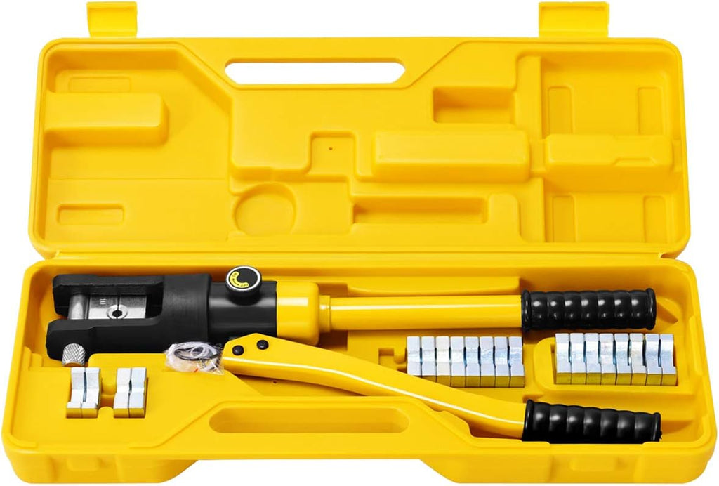 16 Ton Hydraulic Wire Crimper with 11 Dies D40627