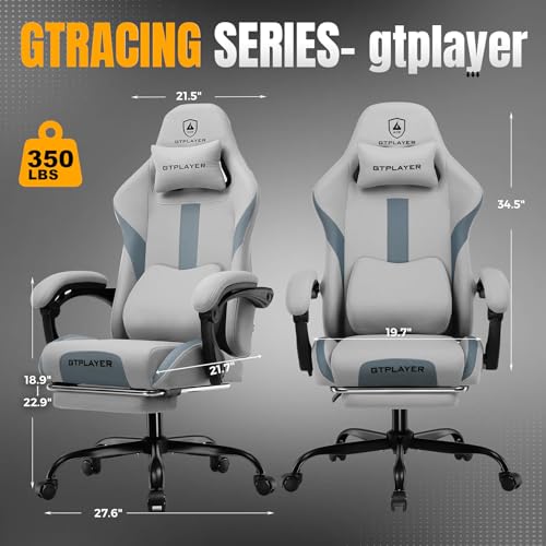 Coal-Black Gaming Chair with Foot Rest K481