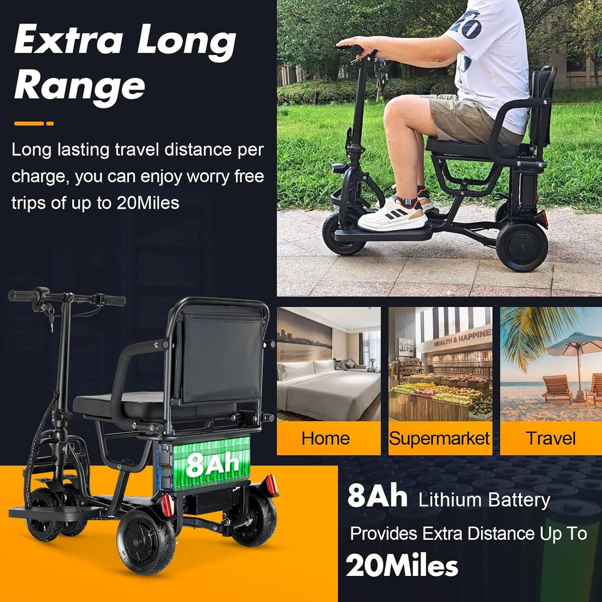 Ultra Lightweight Folding Electric Scooter with Seat N137