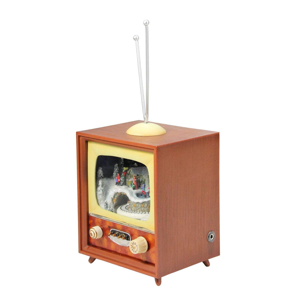 Brown Musical TV with Revolving Train W20022