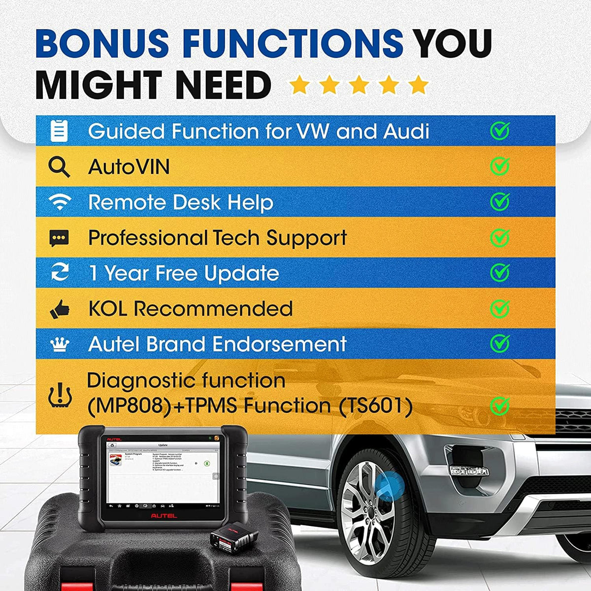 Autel Scanner with Full TPMS Service Function R709