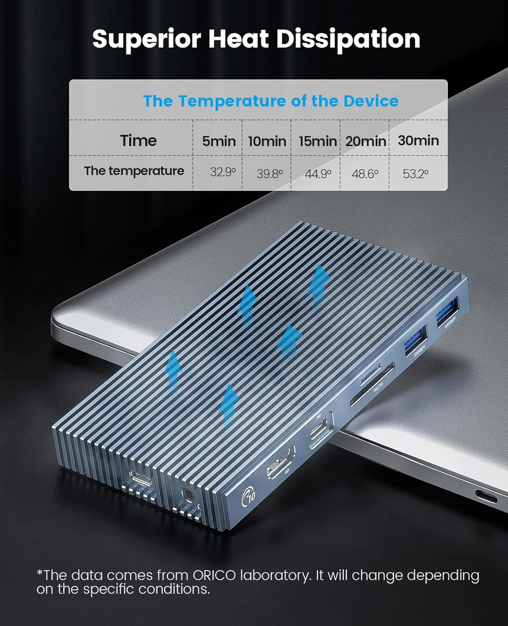 9-in-1 USB-C Hub with M.2 NVMe SSD Case R227807