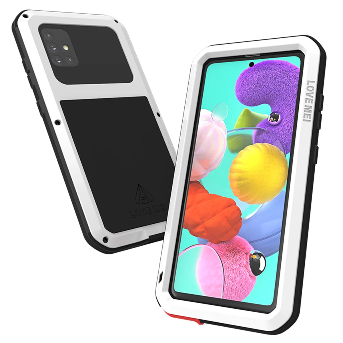 White Shockproof Armor Hybrid Phone Case for Samsung Galaxy A71 S7153