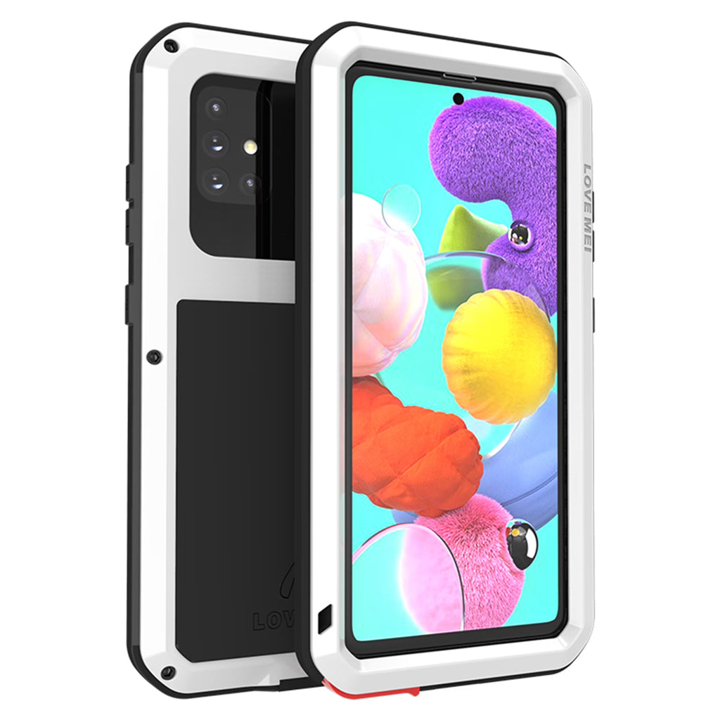 White Shockproof Armor Hybrid Phone Case for Samsung Galaxy A71 S7153