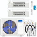 24,000 BTU 2 Zone Ceiling Cassette Ductless Air Conditioner and Heat Pump X54011