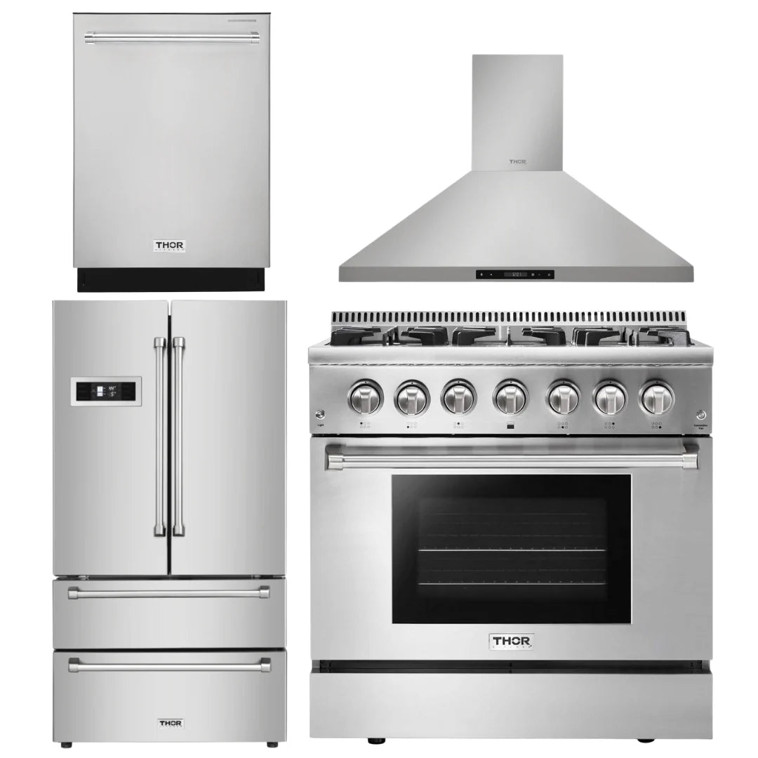 36 Dual Fuel Range, Range Hood, Dishwasher, Refrigerator S594630