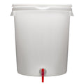 6 gal. Round White Plastic Beverage Dispenser V724735