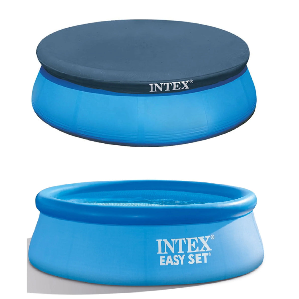 Inflatable Round Swimming Pool & Protective Cover Y93929