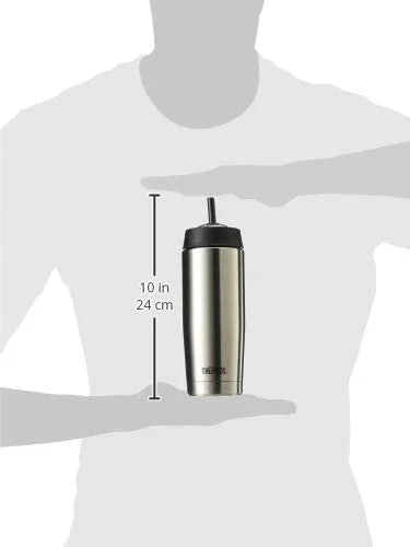 16 oz Vacuum Insulated Stainless Steel Cold Cup with Straw F6658