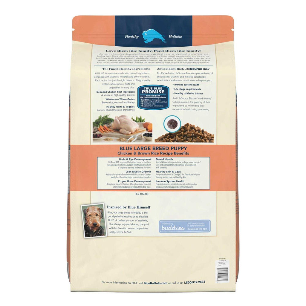 Large Breed Puppy Chicken & Brown Rice Recipe Dry Dog Food B956