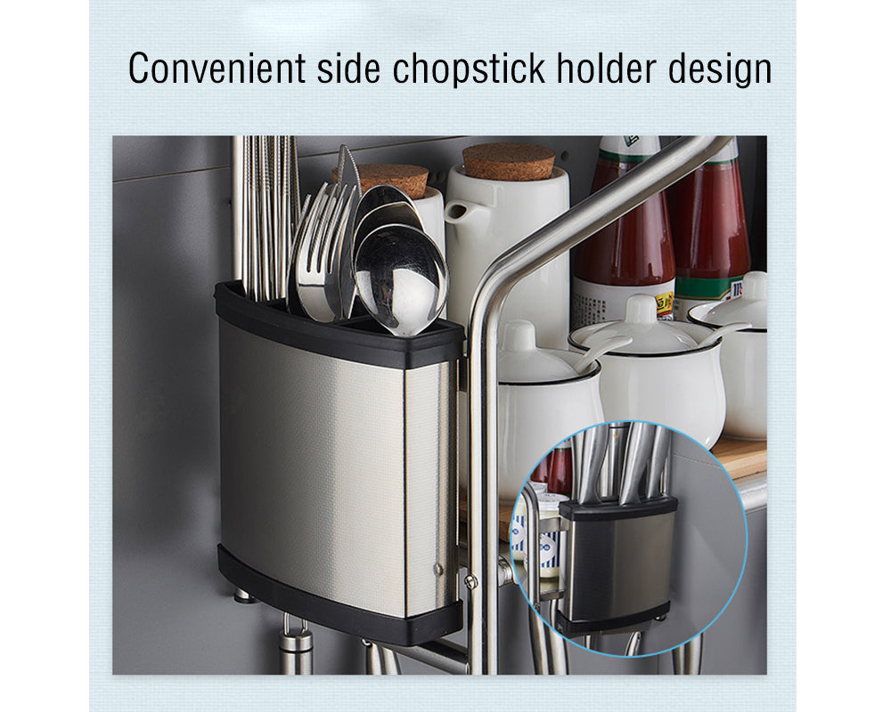 Stainless Steel Microwave Oven Wall Mount Shelf Rack M9633