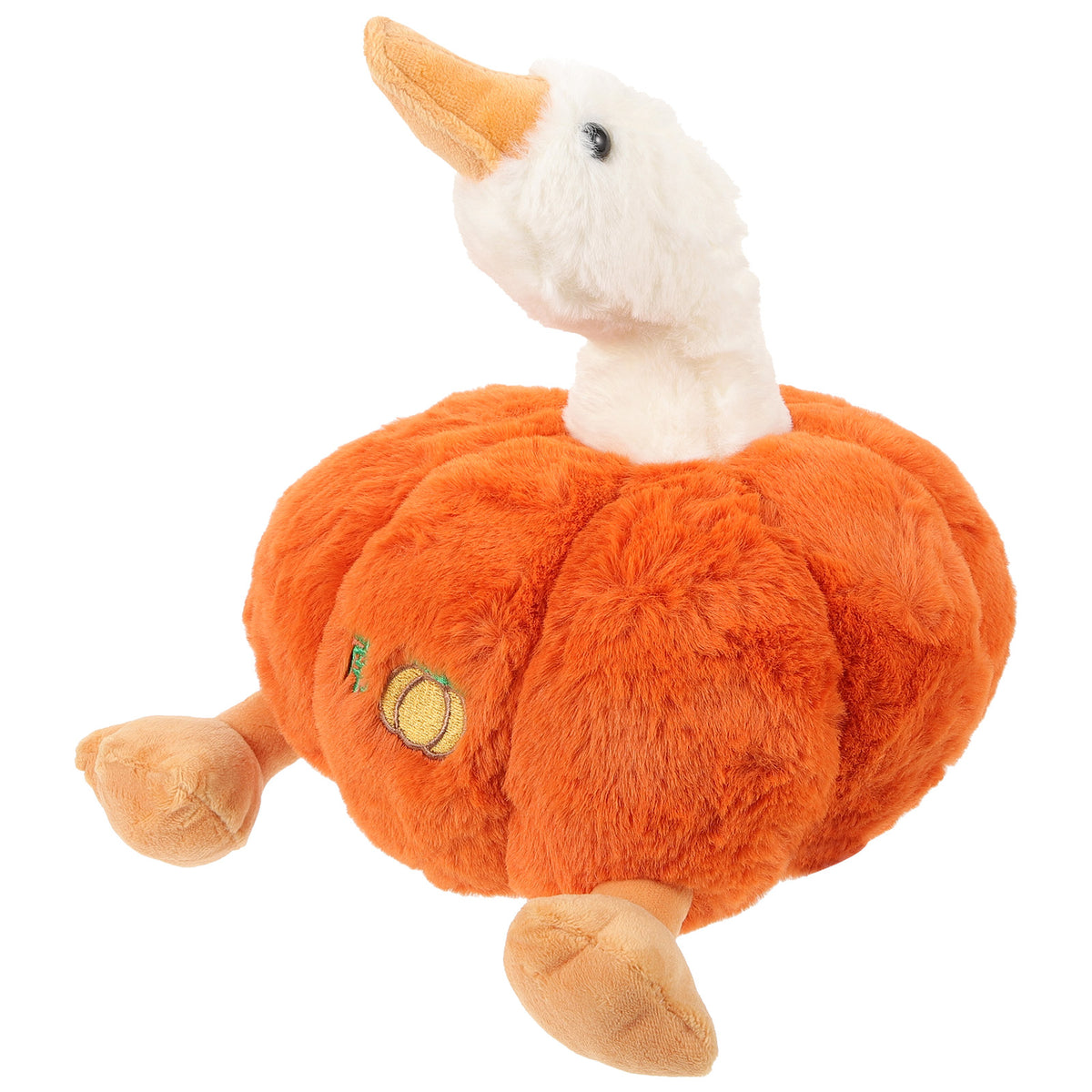 Plush Pumpkin Duck Stuffed Animal Doll W1679
