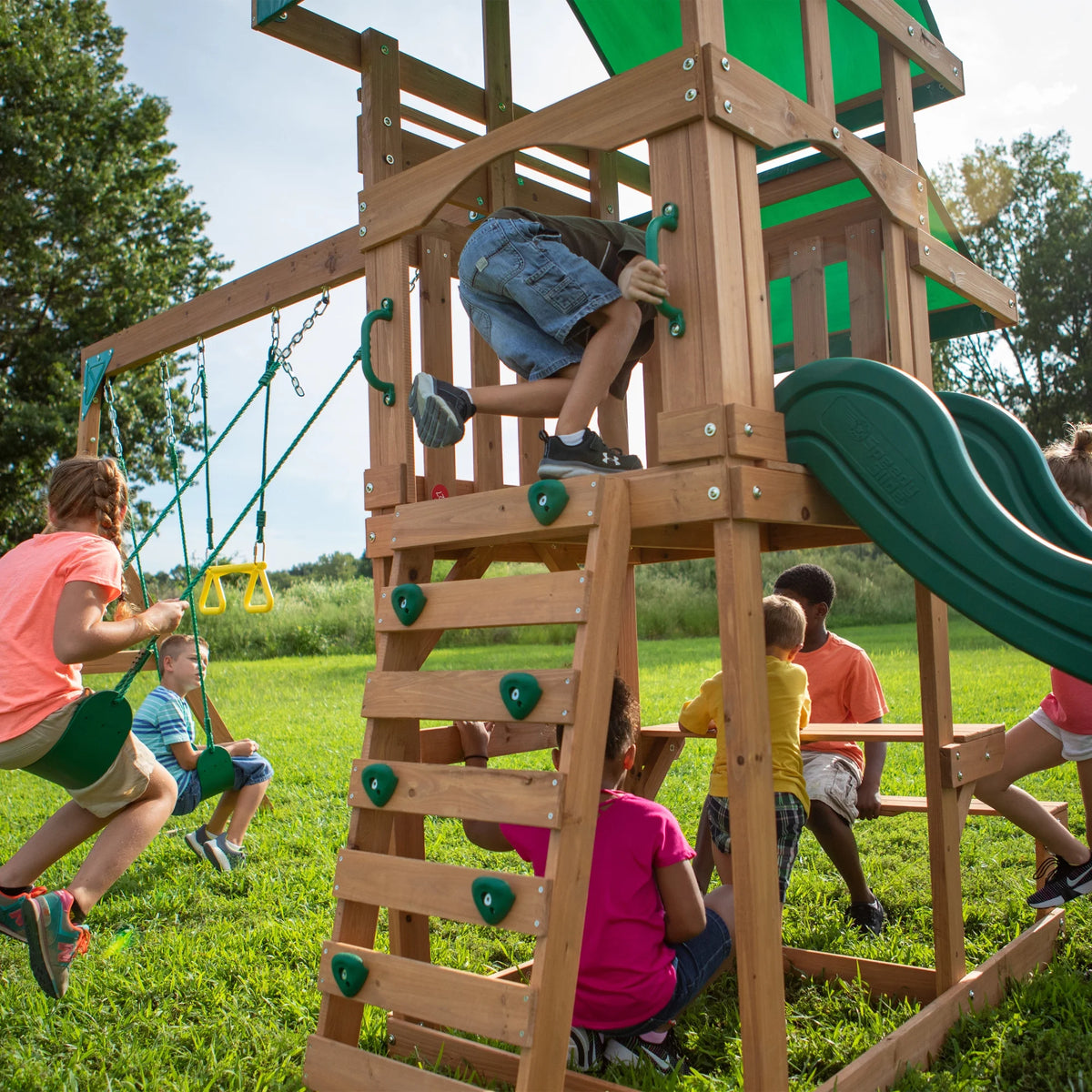 All Cedar Wood Playset Swing Set V378264