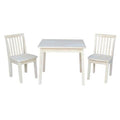 3 Piece Unfinished Rectangular Table and Chair Set I5540