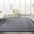 Navy Grey 8'6" x 12' Area Rug E672