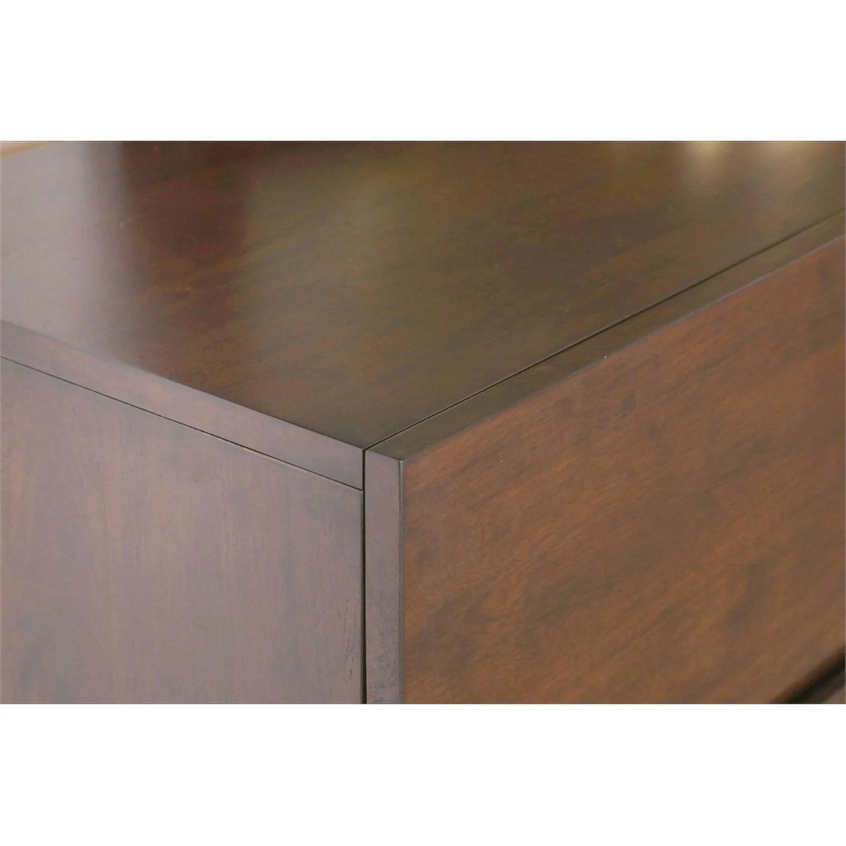 6 Drawer Modern Wood Rectangular Dresser in Dark Brown J22267