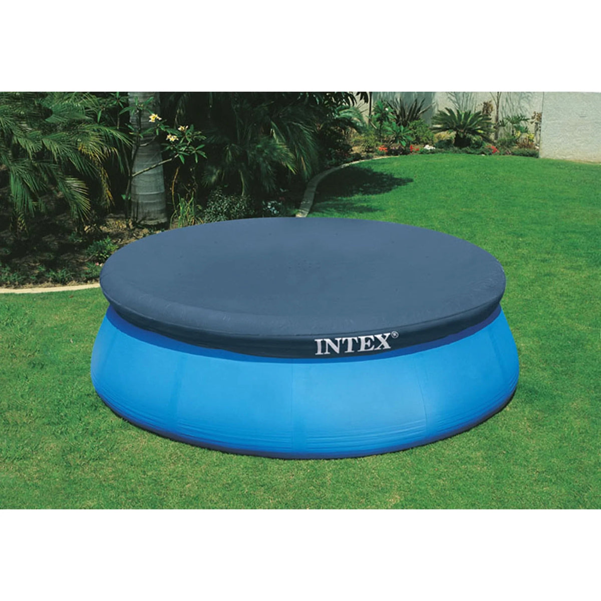 Inflatable Round Swimming Pool & Protective Cover Y93929