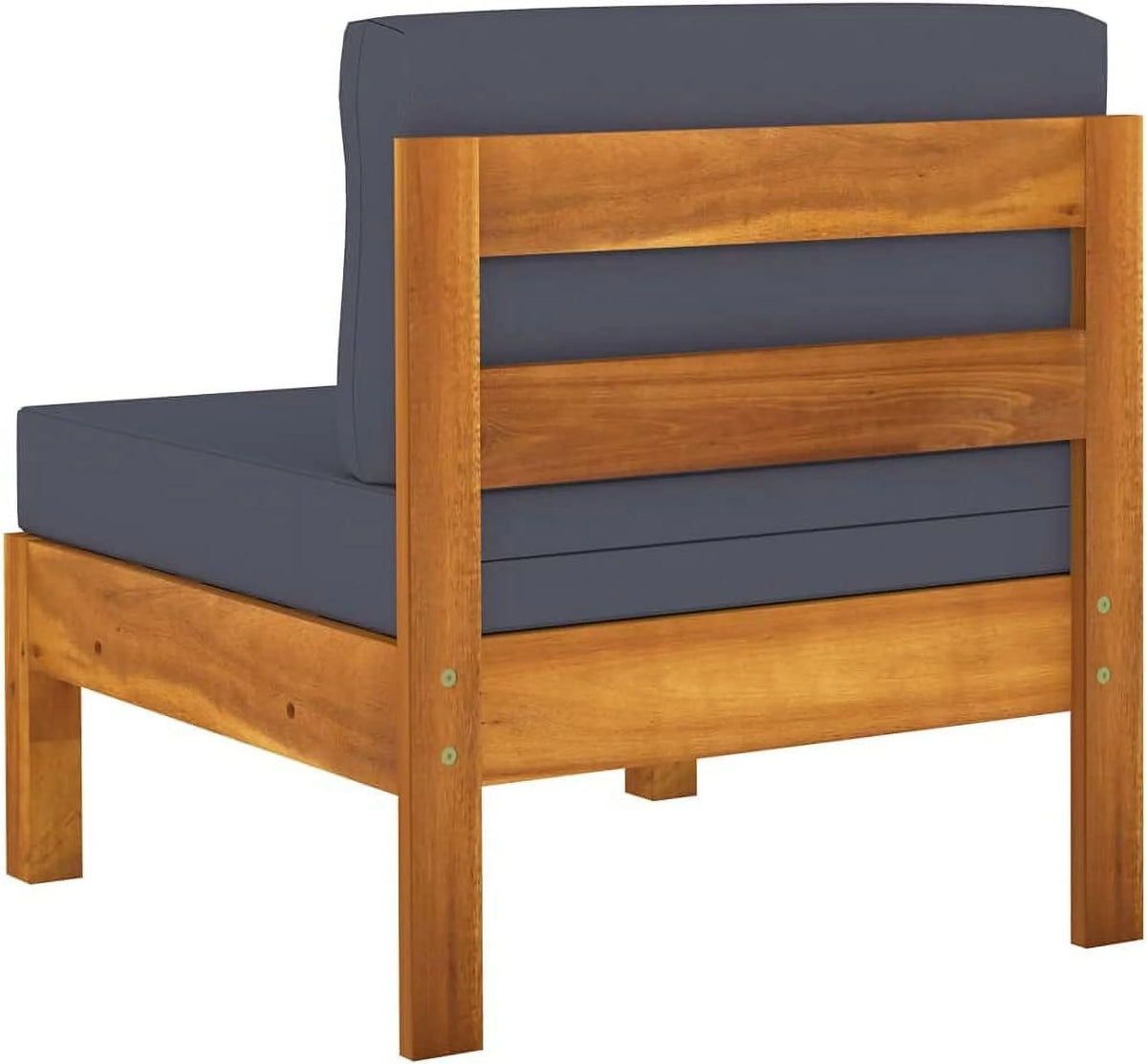 6 Piece Acacia Wood Patio Lounge Set with Dark Gray Cushions T22997