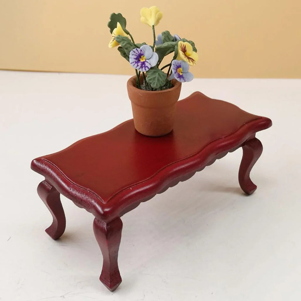 Miniature Walnut Tea Table Dollhouse Furniture D182031