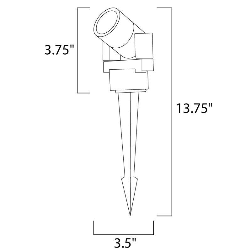 Satin Aluminum LED Landscape Spot Light T770
