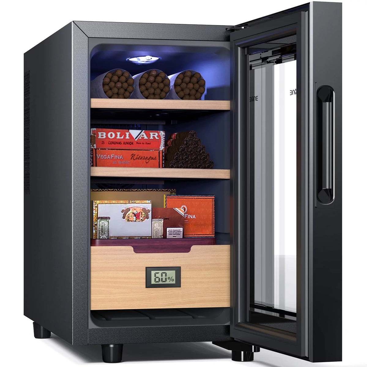 23L Electric Cigar Humidor with Spanish Cedar Wood Shelves O274156