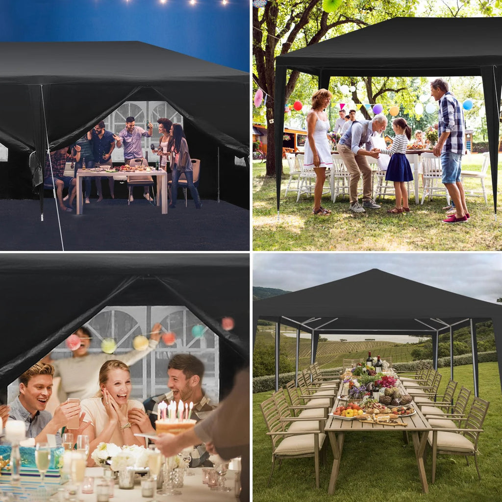 10'x20' Waterproof Outdoor Party Tent with 4 Removable Sidewall and 2 Door C8386