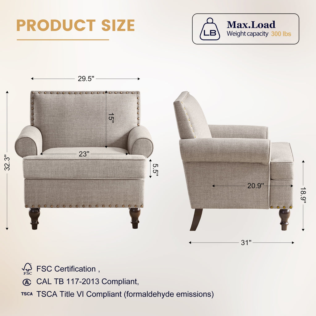 Brown Upholstered Accent Chair P11243