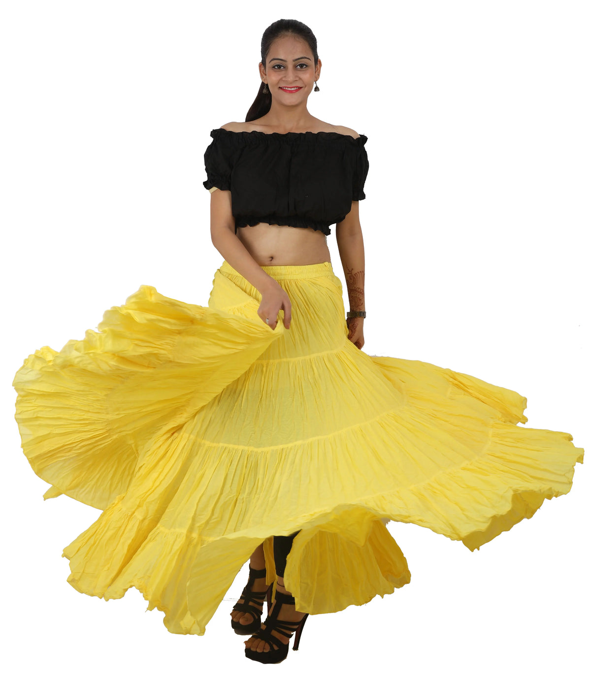 Plus Size 40 Inches Long 25 Yard Skirt D3370