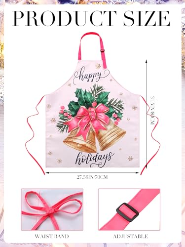 6 Pcs Christmas Aprons with Pockets U21757