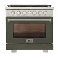 36 5.2 cu. ft. Natural Gas Range in Olive Green C992306