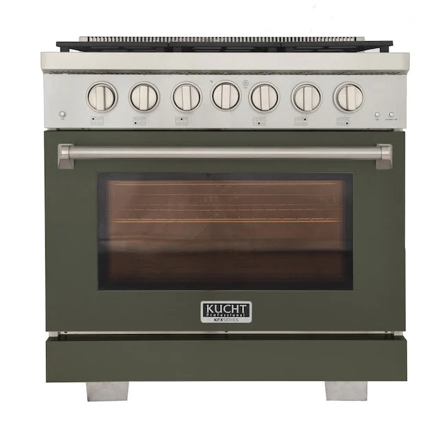36 5.2 cu. ft. Natural Gas Range in Olive Green C992306