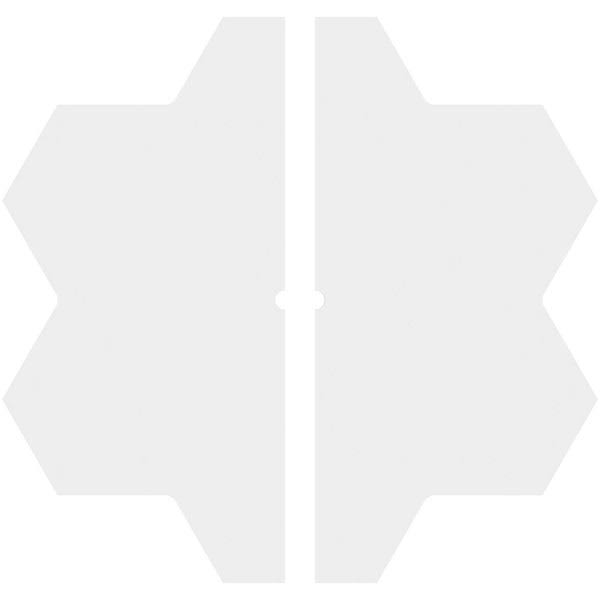 32 inchod x 1 inchid x 11 inchc x 1 inchp PVC Ceiling Medallion, Two Piece E89349