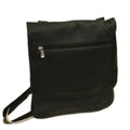 Black Leather Small Vertical Messenger Z83207