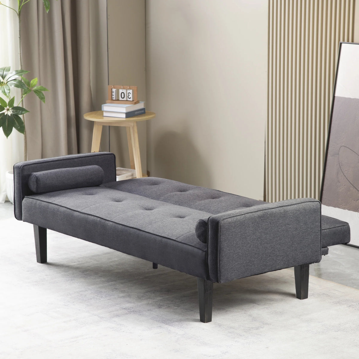 Convertible Futon Sofa Bed with Armrests I584113