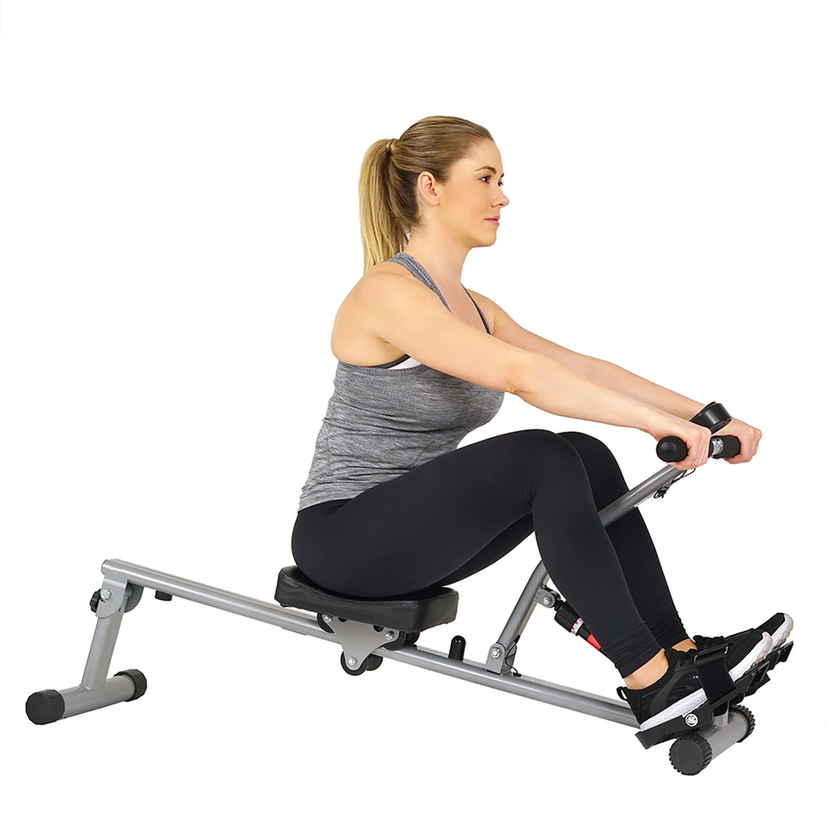 Rowing Machine with Digital Monitor and Adjustable Resistance D4629