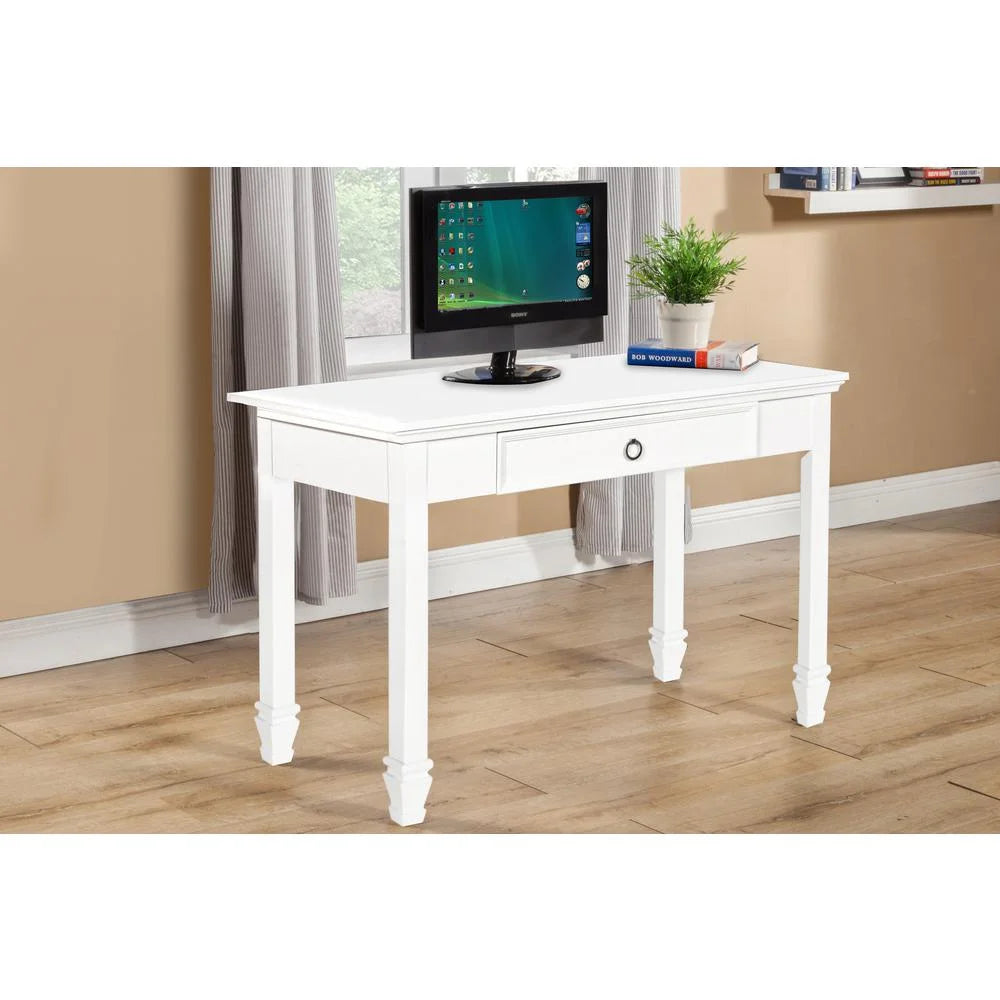 White 1-Drawer Wood Desk P190