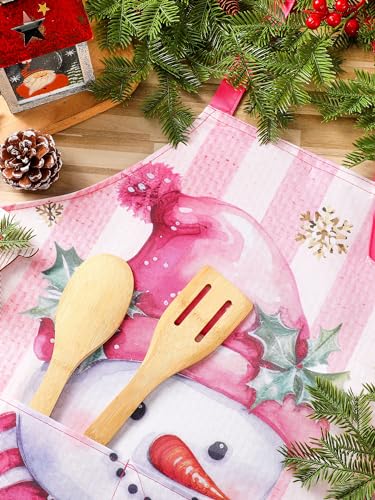 6 Pcs Christmas Aprons with Pockets U21757